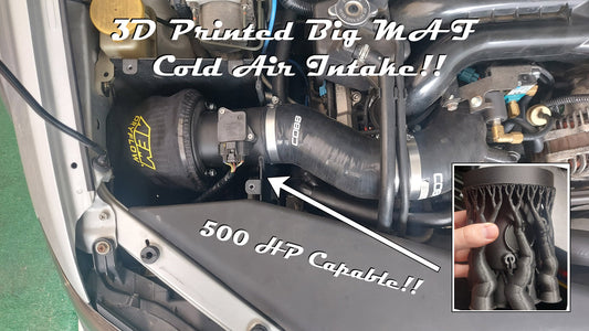Custom 3D Printed Cold Air Intake! Bigger MAF, More Power!