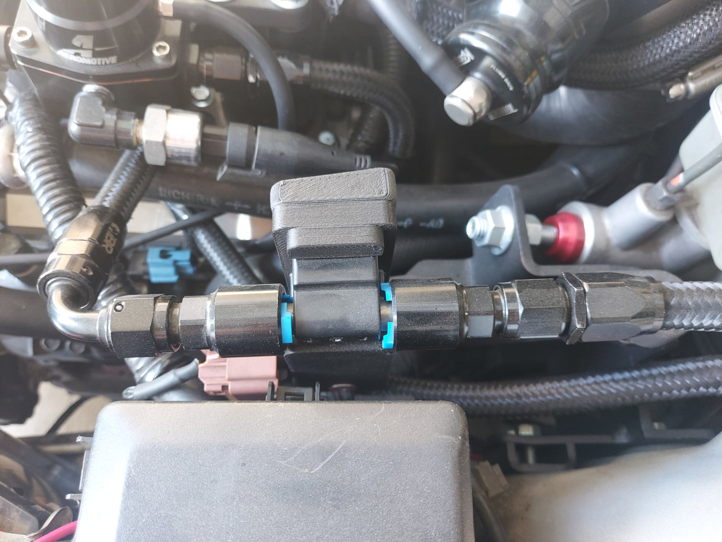 Ethanol Content Sensor Mount Installed on Car