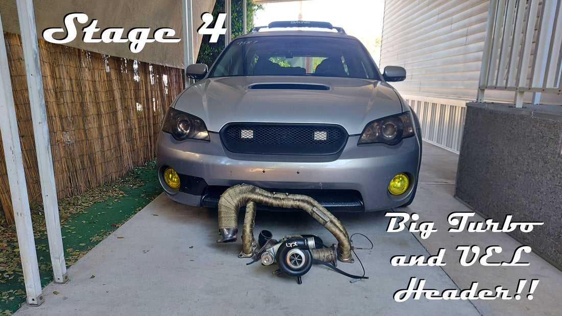 Subaru Stage 4: Big Turbo and UEL Header Install!!