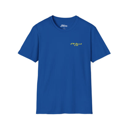 SW Speed Co Blue and Yellow Softstyle T-Shirt