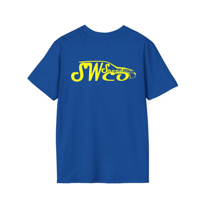 SW Speed Co Blue and Yellow Softstyle T-Shirt