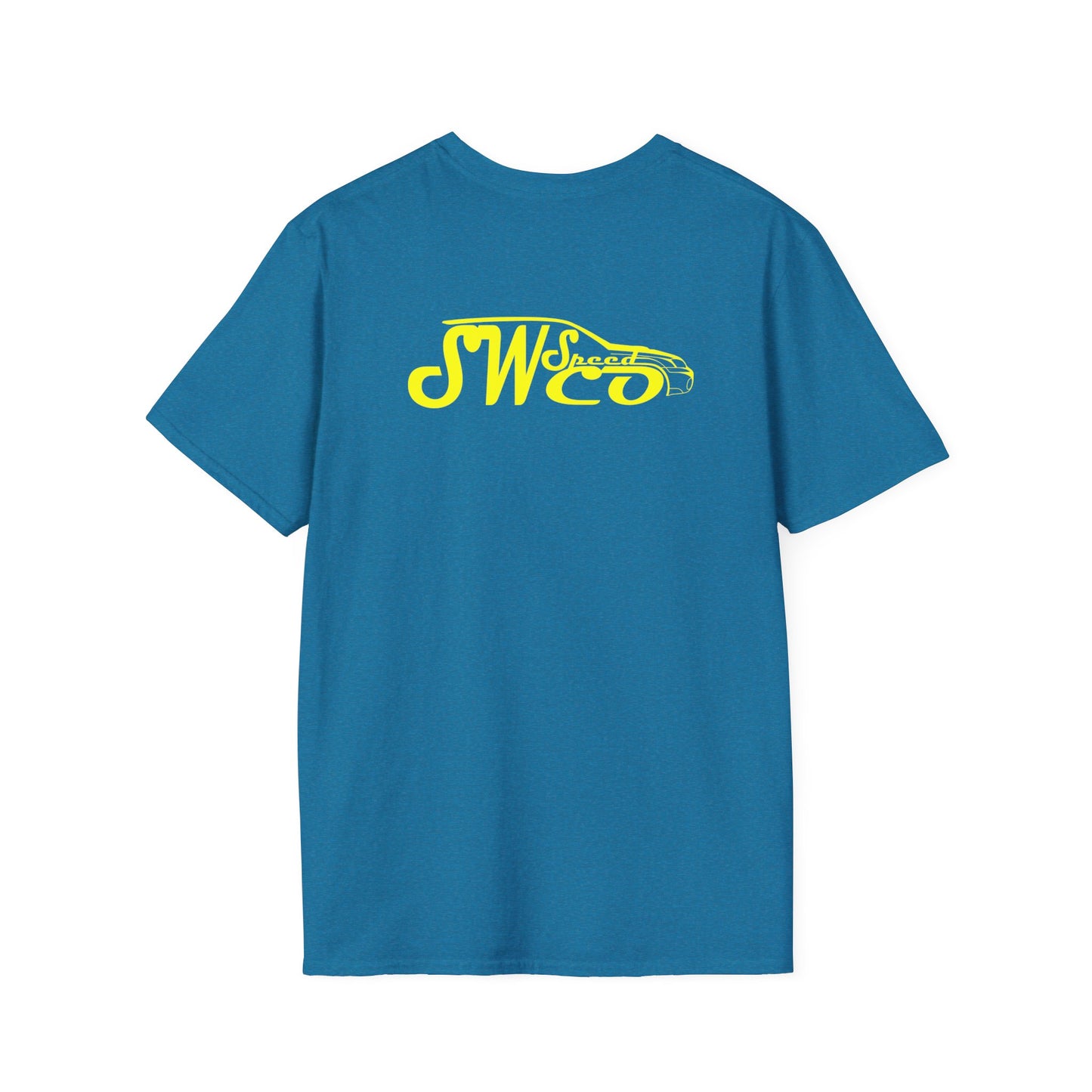 SW Speed Co Blue and Yellow Softstyle T-Shirt