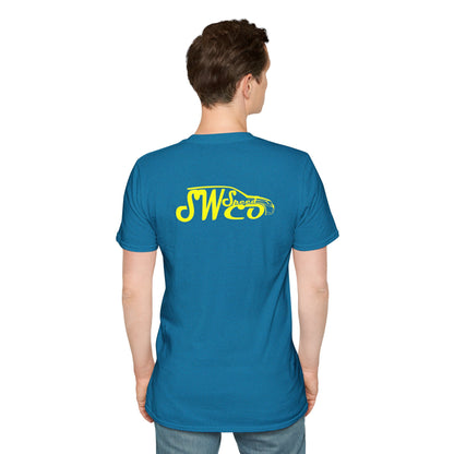 SW Speed Co Blue and Yellow Softstyle T-Shirt