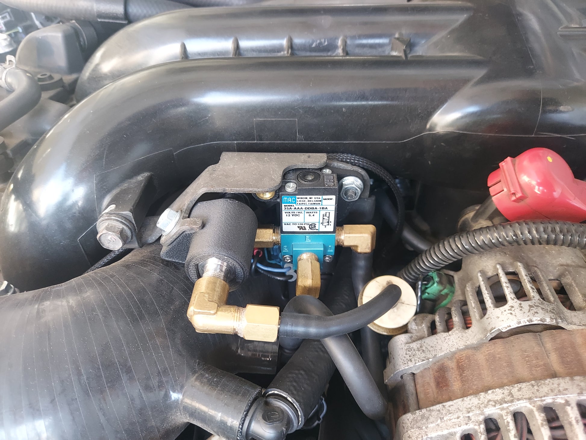 AEM 3.5 BAR MAP Sensor Mount Installed