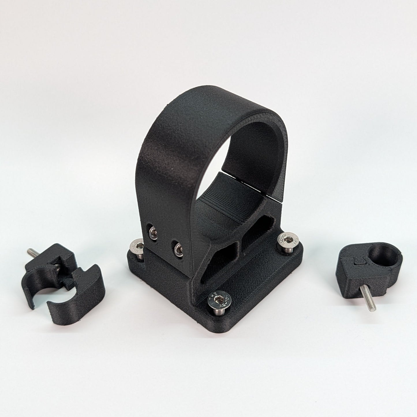 3D Printed Radium Fuel Filter Mount Assembled with Ghost Interlock Hose Mounts